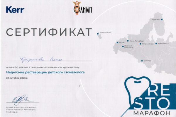 Сертификат. Кундулова